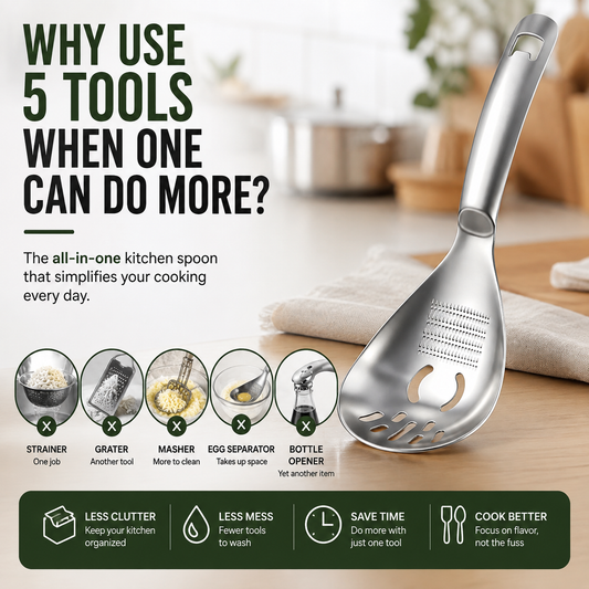 304 Stainless Steel Multifunctional Kitchen Spoon
