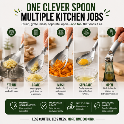 304 Stainless Steel Multifunctional Kitchen Spoon