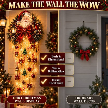 Christmas Magic Cascading Santa Wall Light A Show-Stopping Holiday Display for Your Home