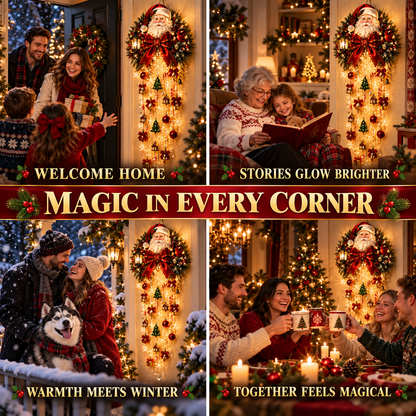 Christmas Magic Cascading Santa Wall Light A Show-Stopping Holiday Display for Your Home