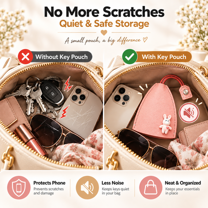 3PCS Cute Cartoon Pull-Out Key Case