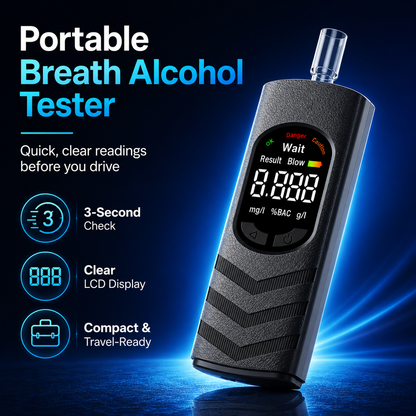 Rechargeable Digital Alcohol Tester with Voice Broadcast