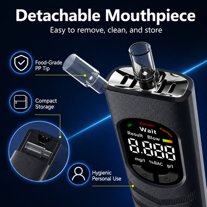 Rechargeable Digital Alcohol Tester with Voice Broadcast