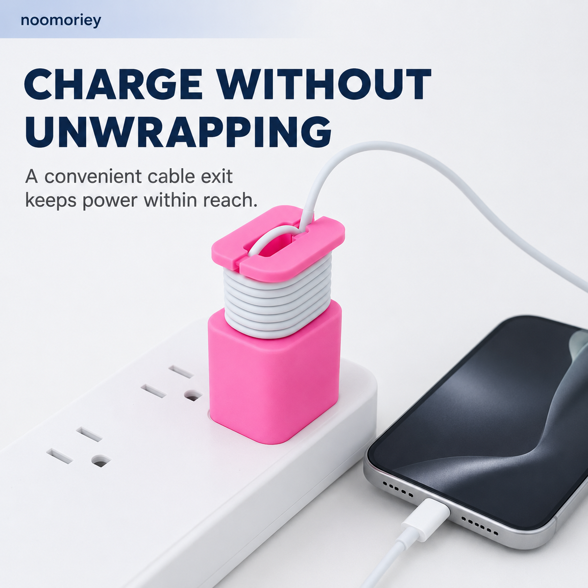 2PCS 2-in-1 Silicone Charger Protector with Cord Wrap for 18W/20W Adapters