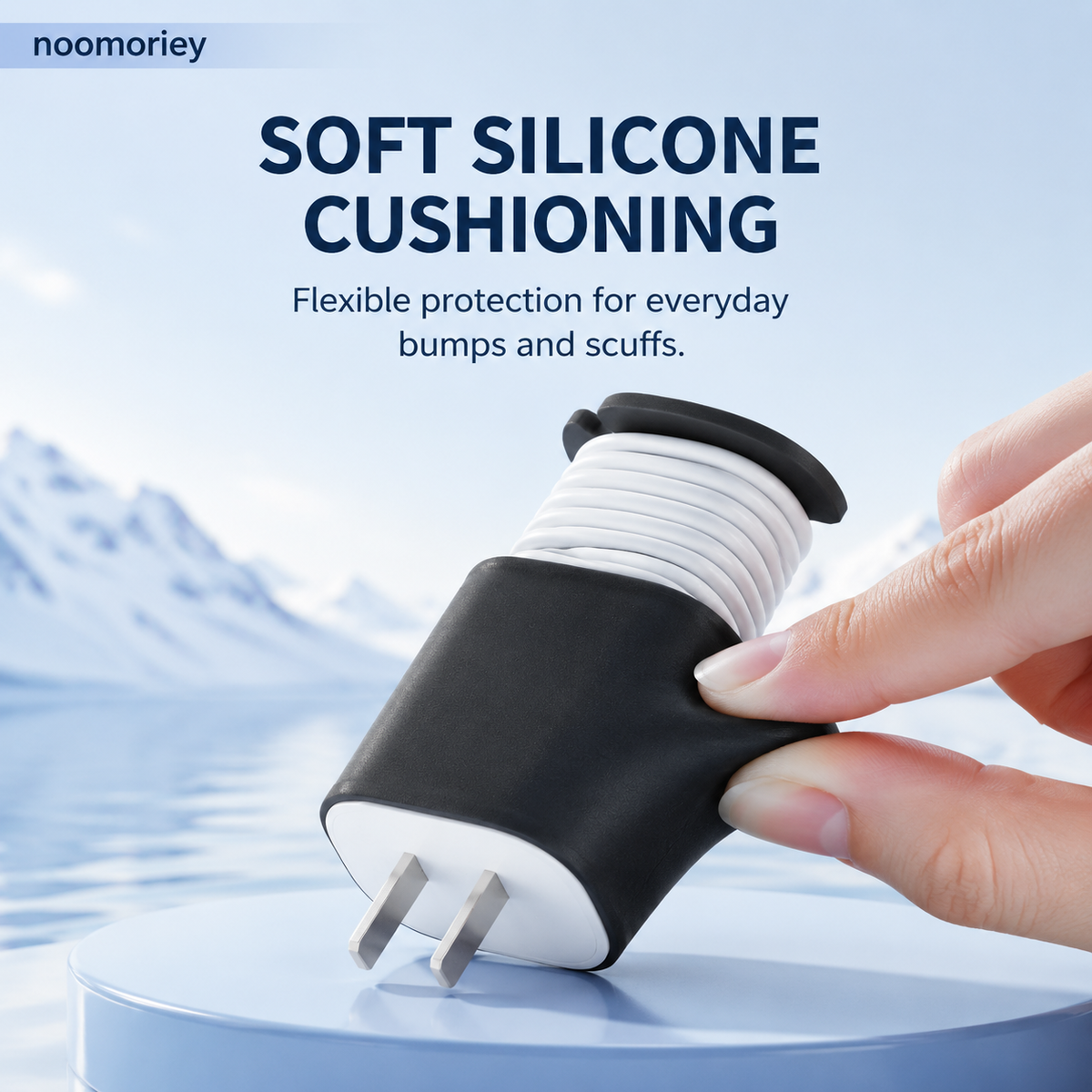 2PCS 2-in-1 Silicone Charger Protector with Cord Wrap for 18W/20W Adapters