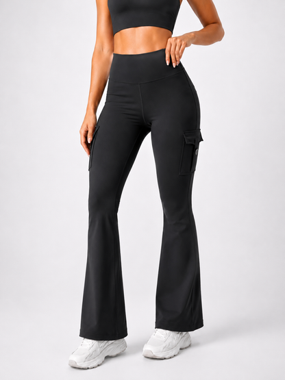 Women's High-Waisted Cargo Pocket Workout Leggings