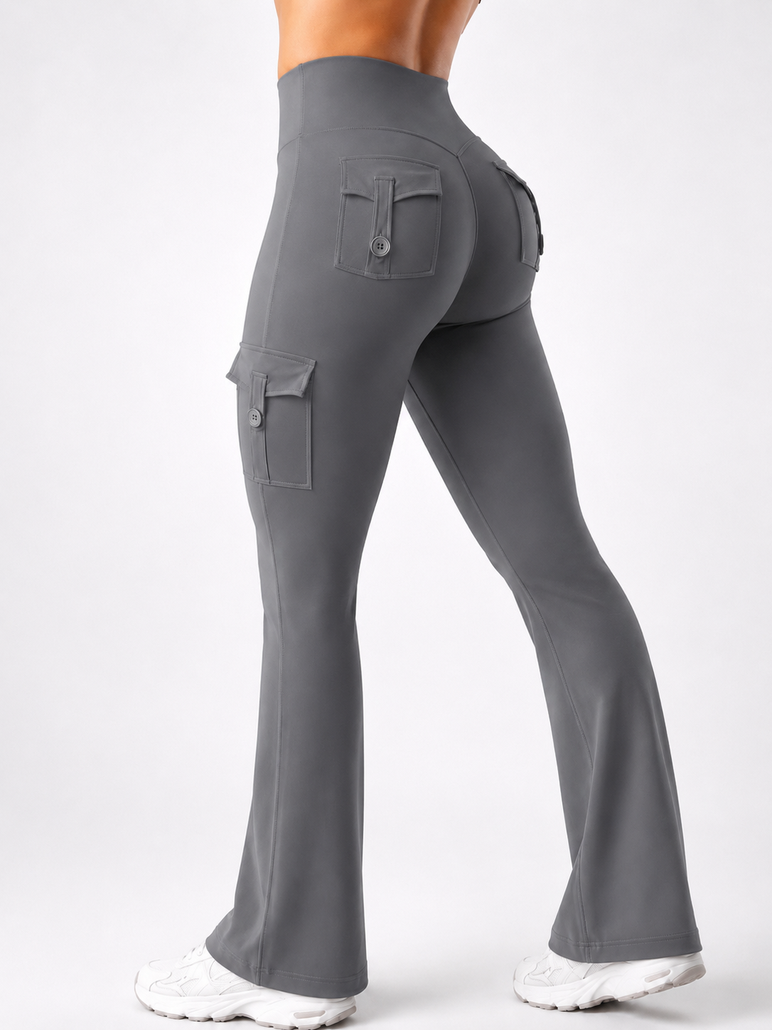 Women's High-Waisted Cargo Pocket Workout Leggings