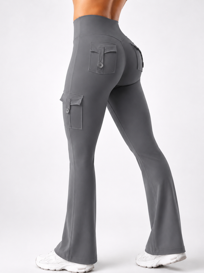 Women's High-Waisted Cargo Pocket Workout Leggings