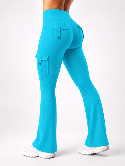 Women's High-Waisted Cargo Pocket Workout Leggings