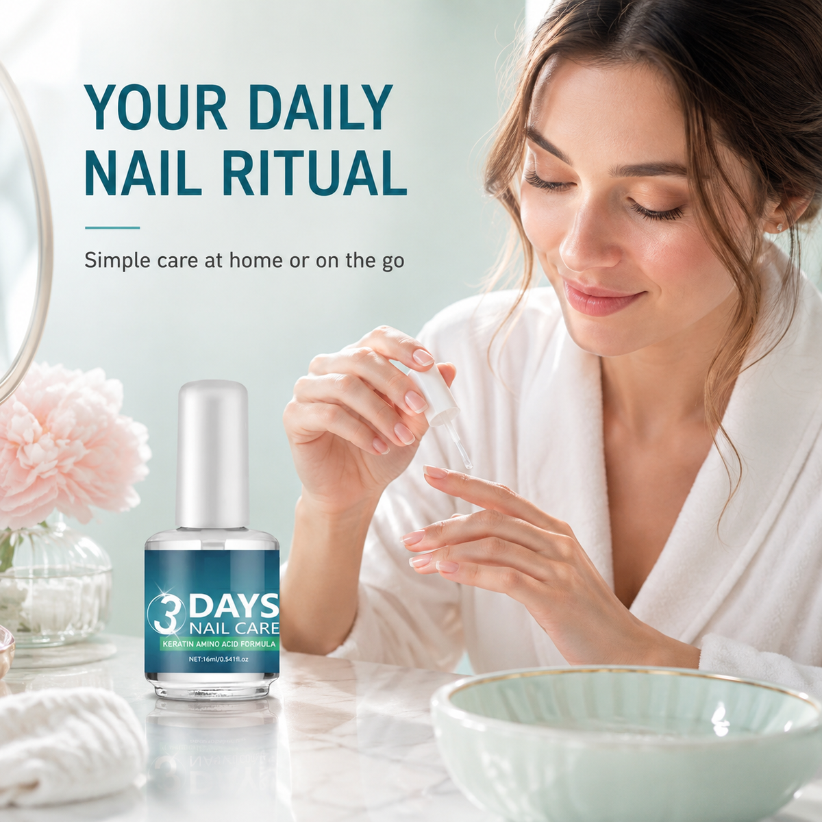 3 Days Nail Care - Keratin Amino Acid Formula, Suitable for Soft and Fragile Nails