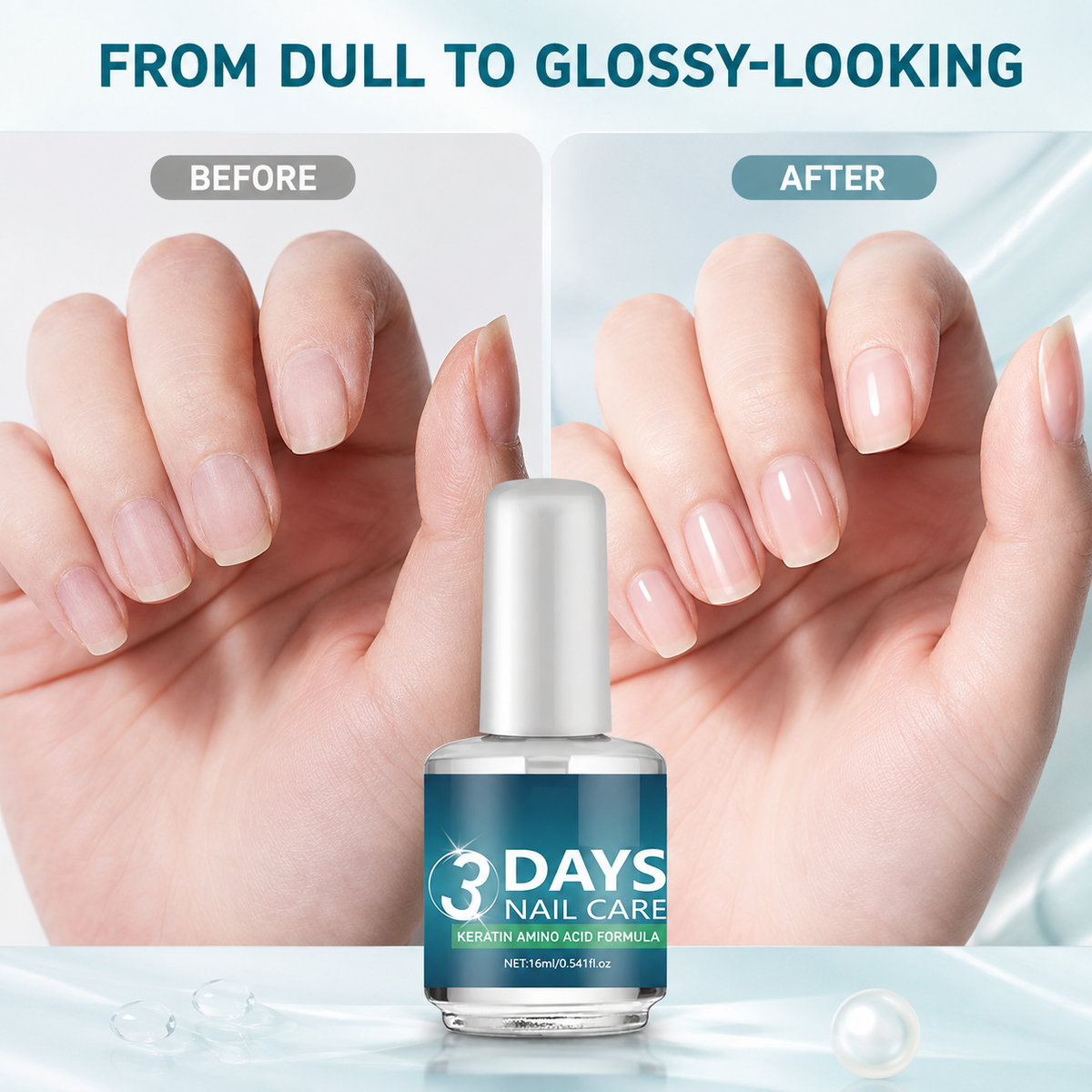 3 Days Nail Care - Keratin Amino Acid Formula, Suitable for Soft and Fragile Nails