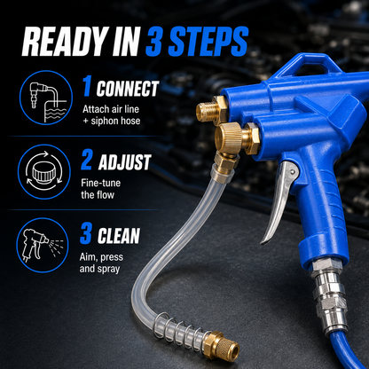 2-in-1 Air & Water Cleaning Gun High-Pressure Dust Blower & Engine Cleaning Sprayer for Cars, Garages & Workshops