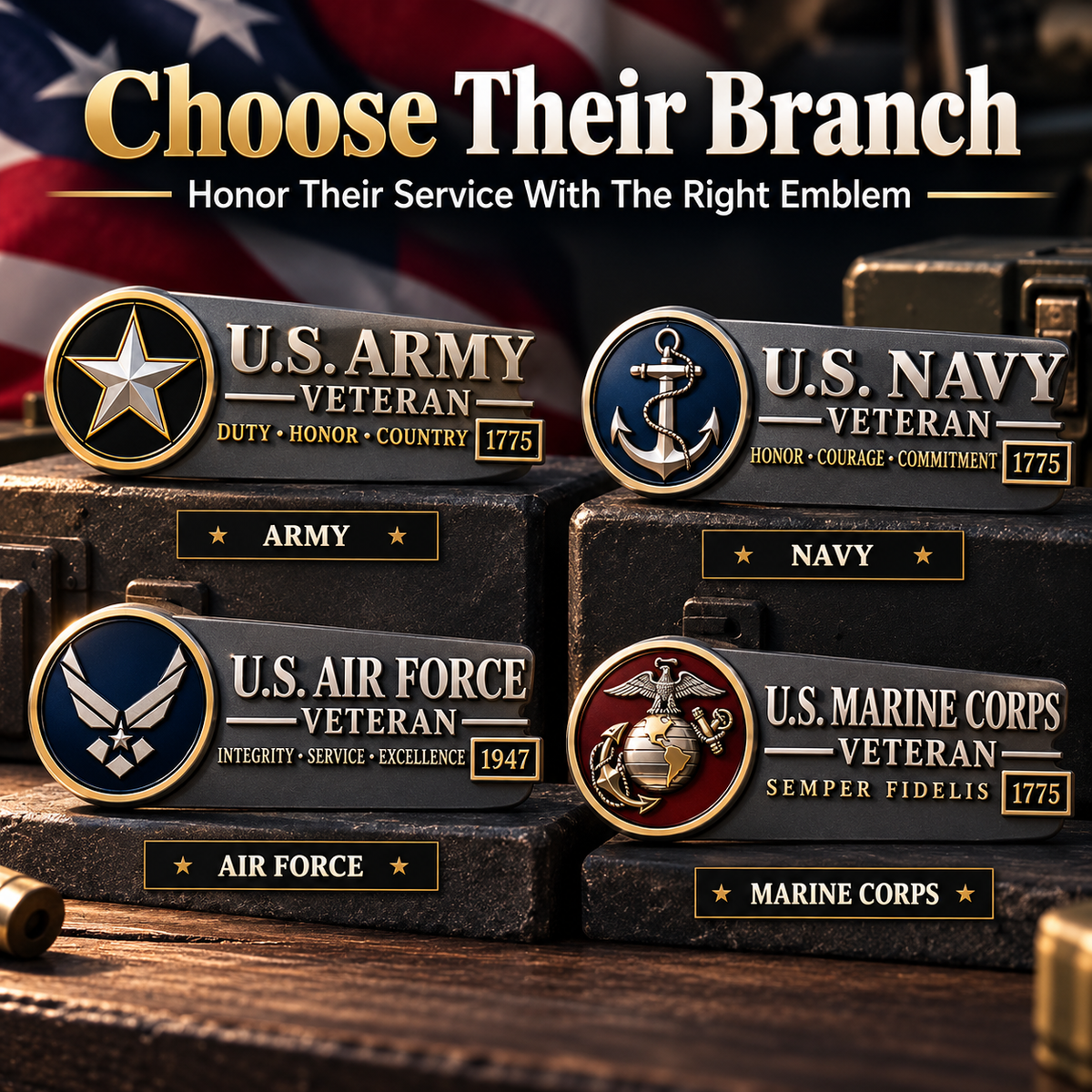 Veteran Vehicle Emblem Honor Their Service With Pride