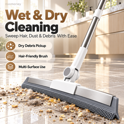 2-in-1 Silicone Floor Squeegee Broom Fast Water Removal for Bathroom, Shower & Floors