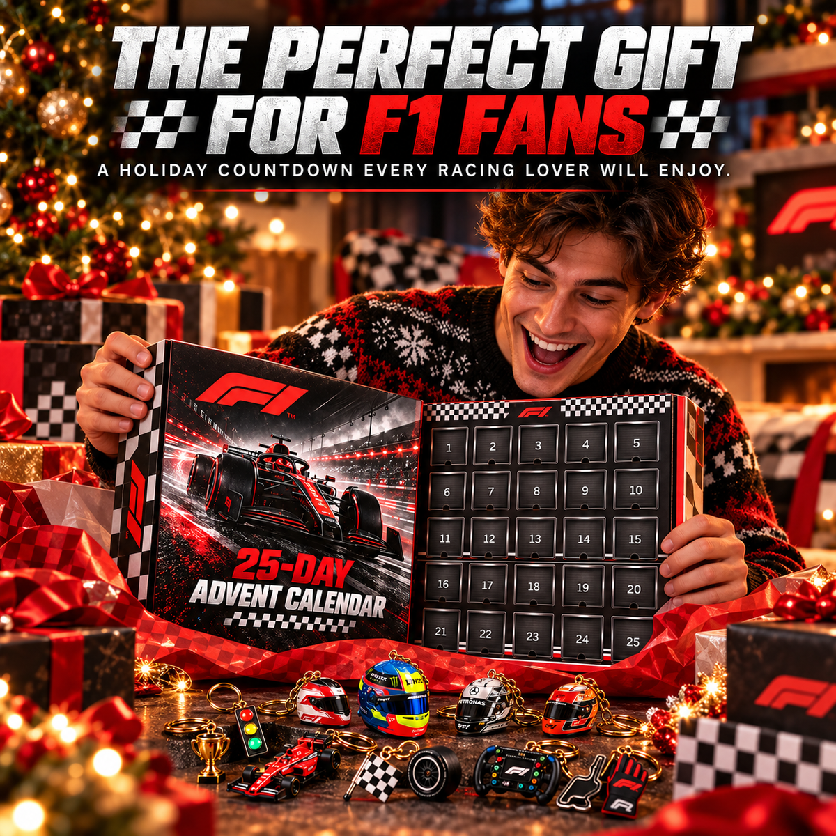 Race Day 25-Day Advent Calendar Motorsport Collectible Christmas Gift