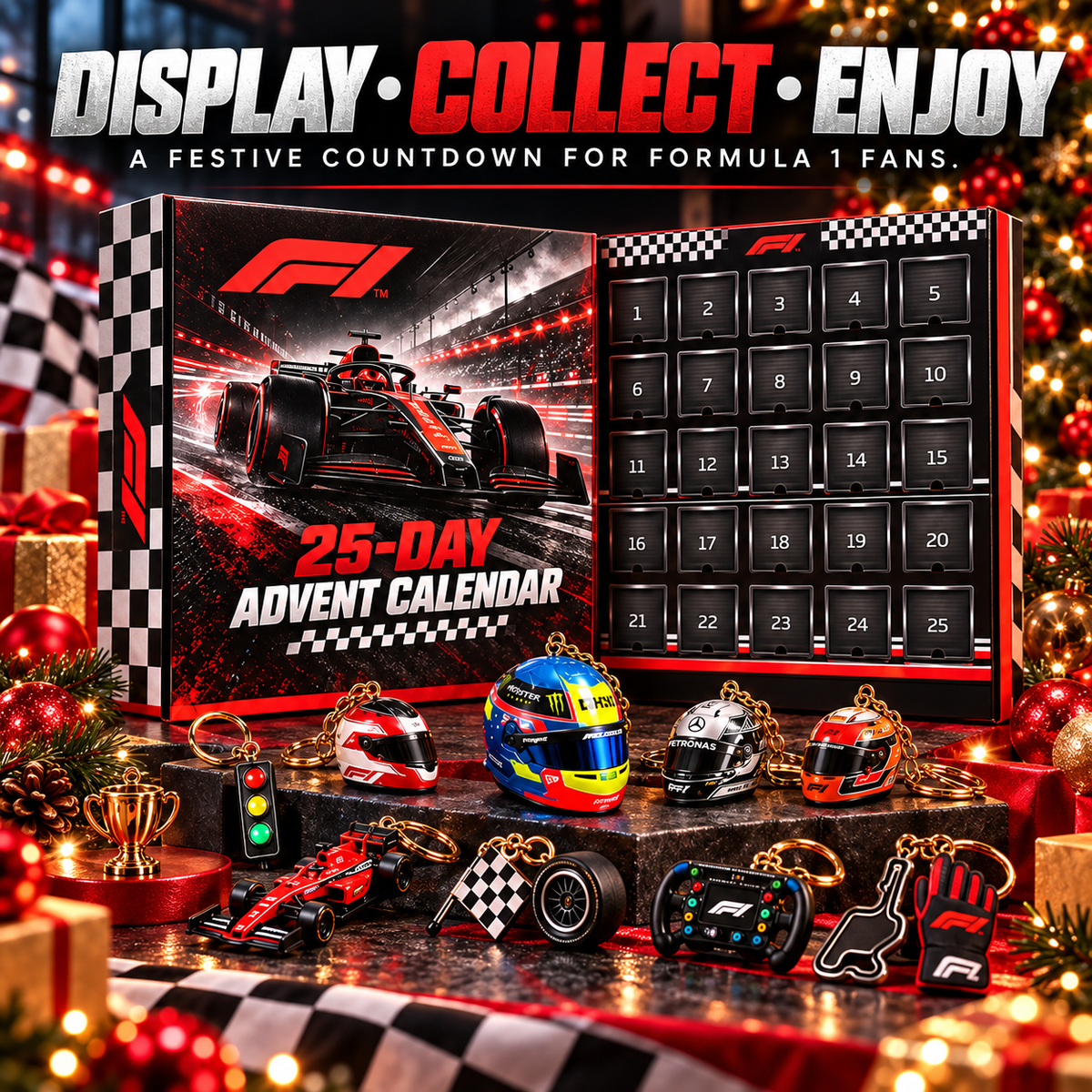 Race Day 25-Day Advent Calendar Motorsport Collectible Christmas Gift