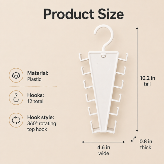 12-Hook V-Shaped Closet Organizer Save Space & Organize More