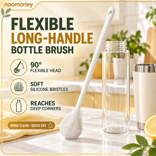 360 Silicone Bottle Cleaning Brush with Long Handle
