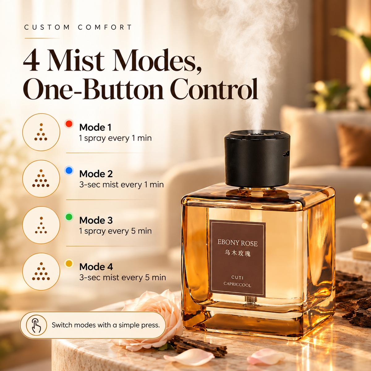 Refillable Essential Oil Scent Diffuser
