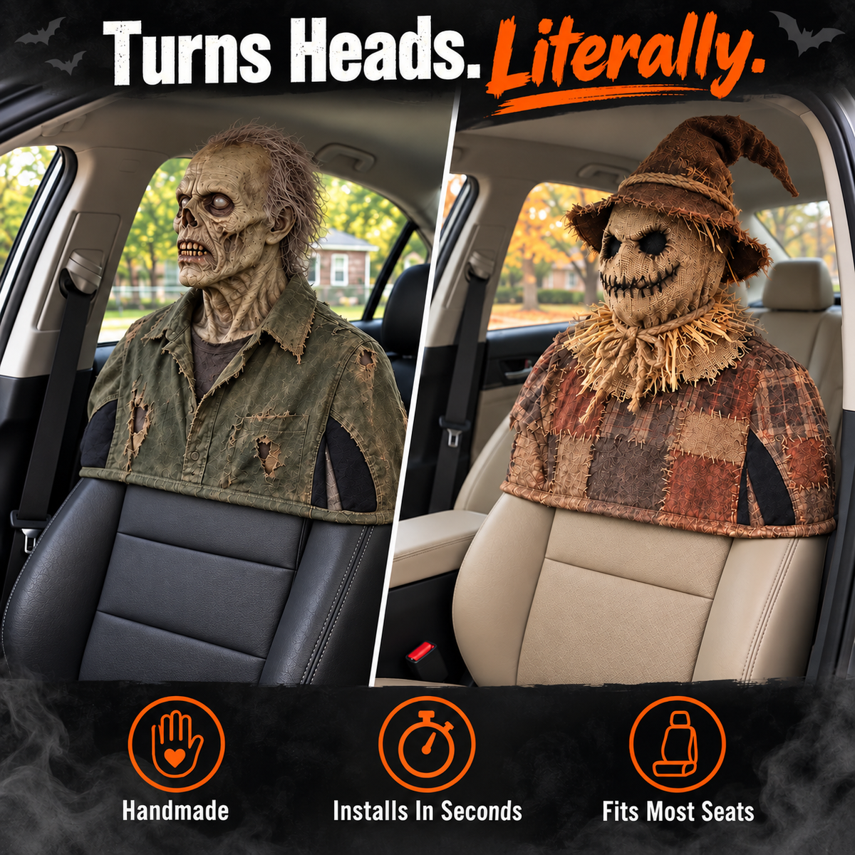 Rotating Head Halloween Prank Decoration