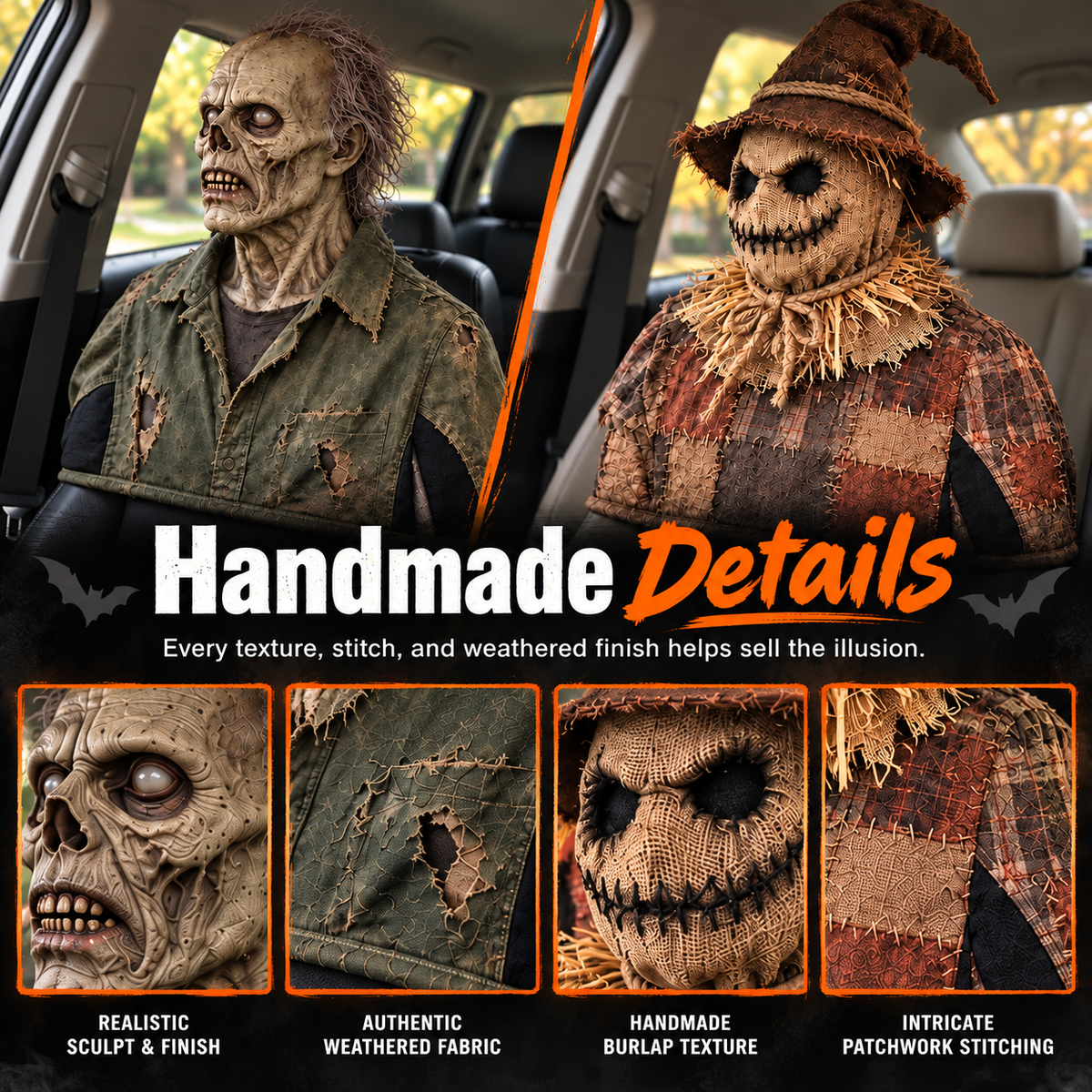 Rotating Head Halloween Prank Decoration