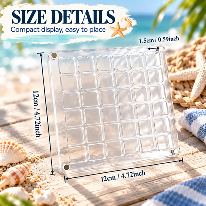 36-Grid Clear Acrylic Organizer Box for Small Collectibles