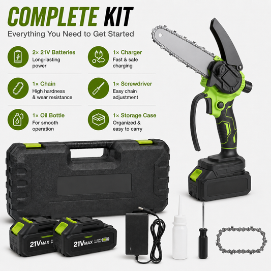 6-Inch Cordless Mini Chainsaw Lightweight Power for Easy Cutting