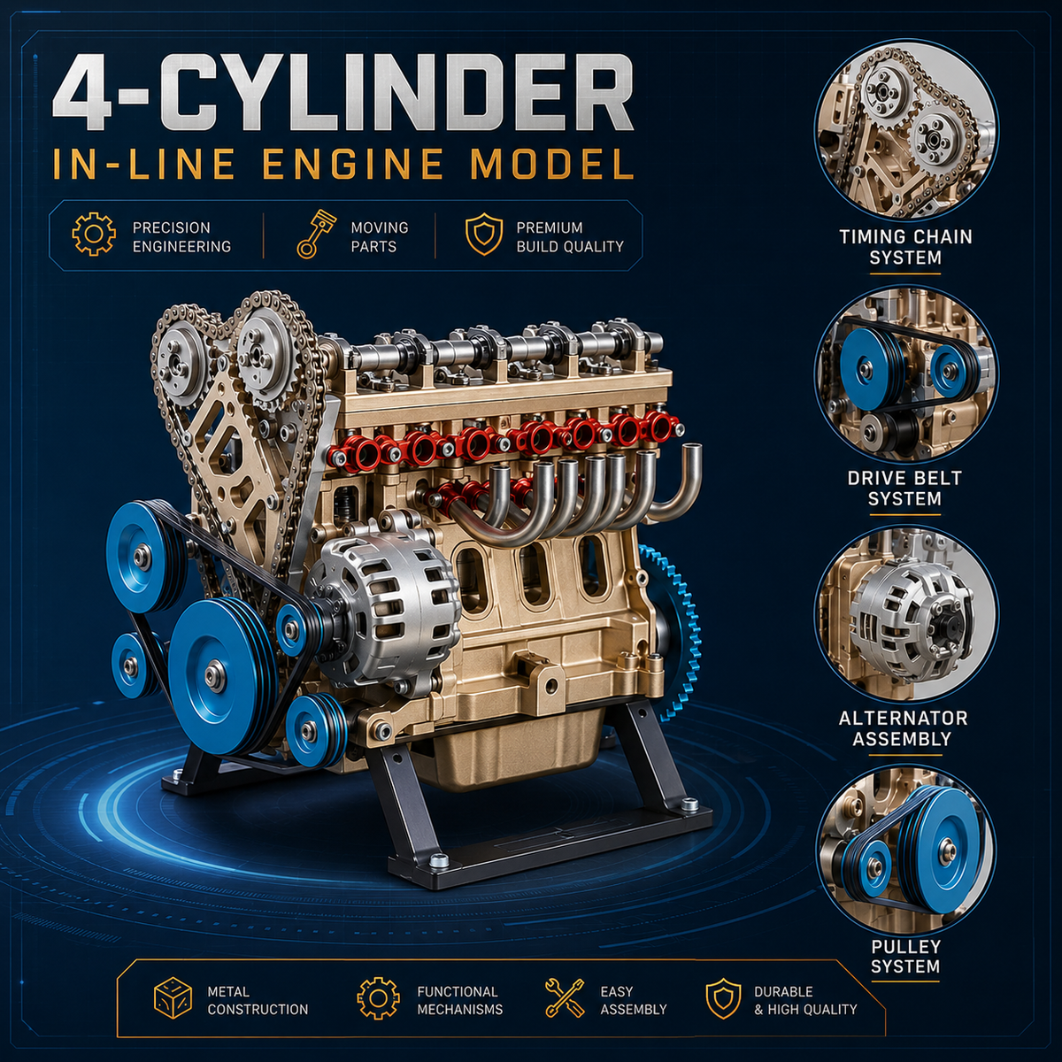 The Ultimate Desktop Masterpiece: Miniature V8 Small-Block Static Model Kit