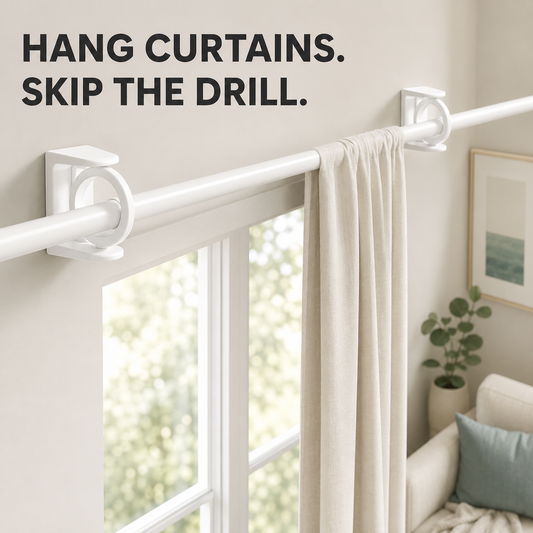 360 Rotating Adhesive Wall Holder No-Drill Multi-Purpose Pole & Handle Organizer for Bathroom & Kitchen