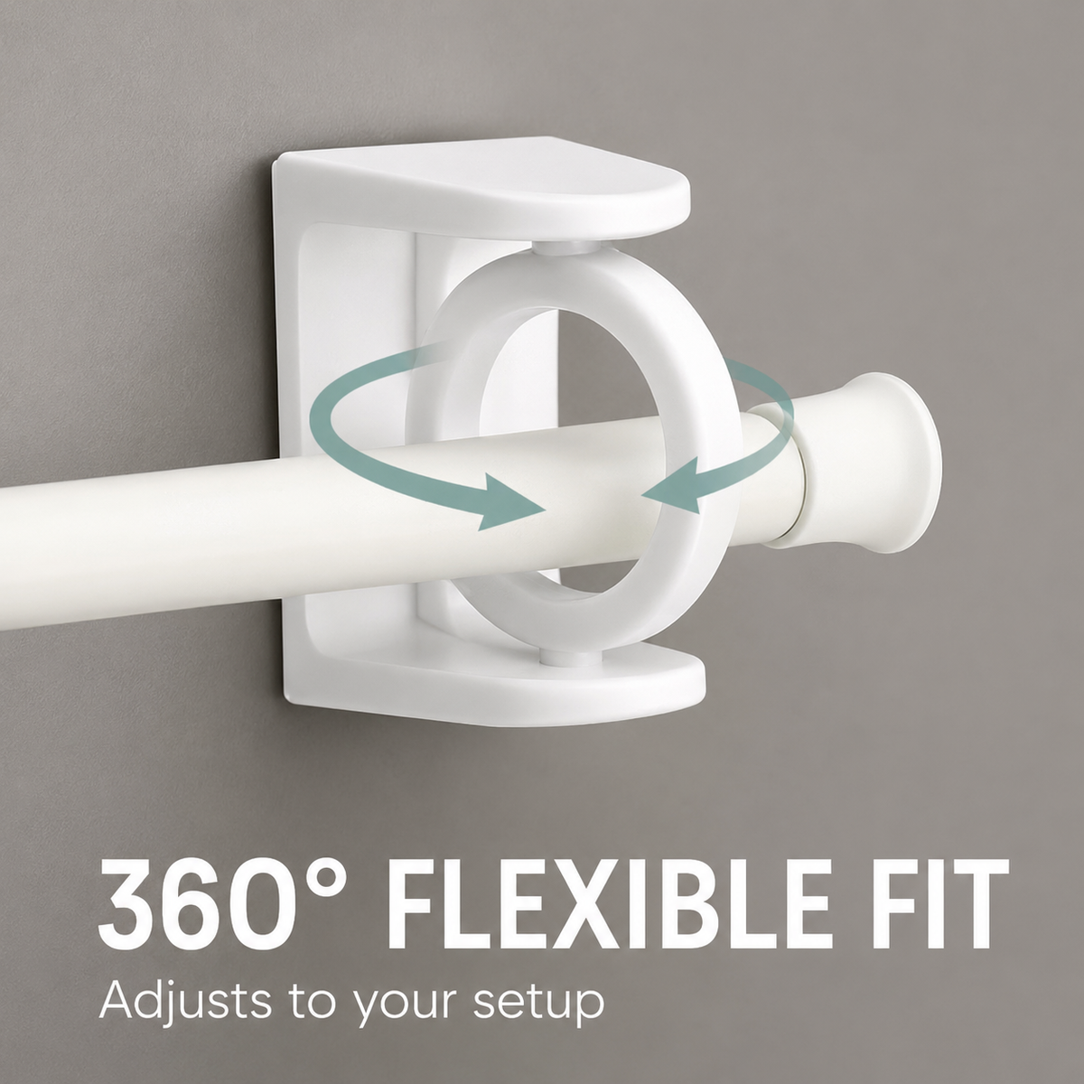 360 Rotating Adhesive Wall Holder No-Drill Multi-Purpose Pole & Handle Organizer for Bathroom & Kitchen