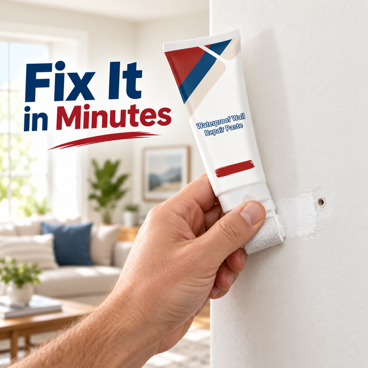 2026!All-in-One Wall Repair Paste with Roller Brush