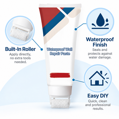2026!All-in-One Wall Repair Paste with Roller Brush
