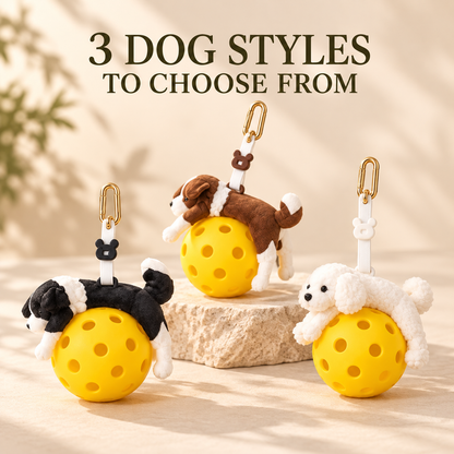 2PCS Dog Tennis Ball Charm Clip Cute Pet Bag & Harness Accessory