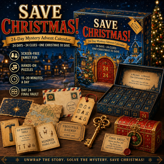 24-Day Mystery Adventure Advent Calendar Collection | 24 Clues, Hands-On Puzzles & One Final Reveal