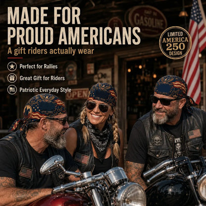 America 250 Cycling Pirate Hat / Biker Headwrap