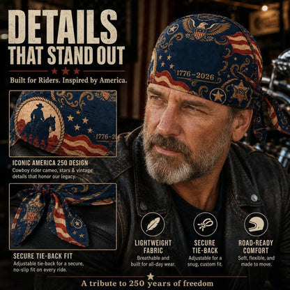 America 250 Cycling Pirate Hat / Biker Headwrap