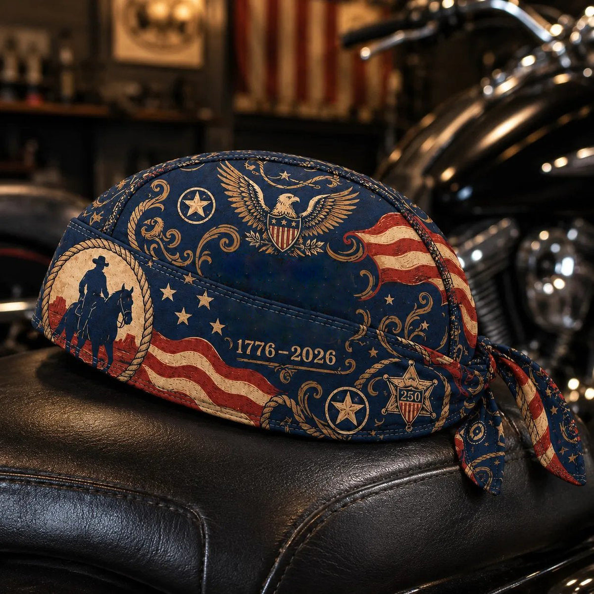 America 250 Cycling Pirate Hat / Biker Headwrap