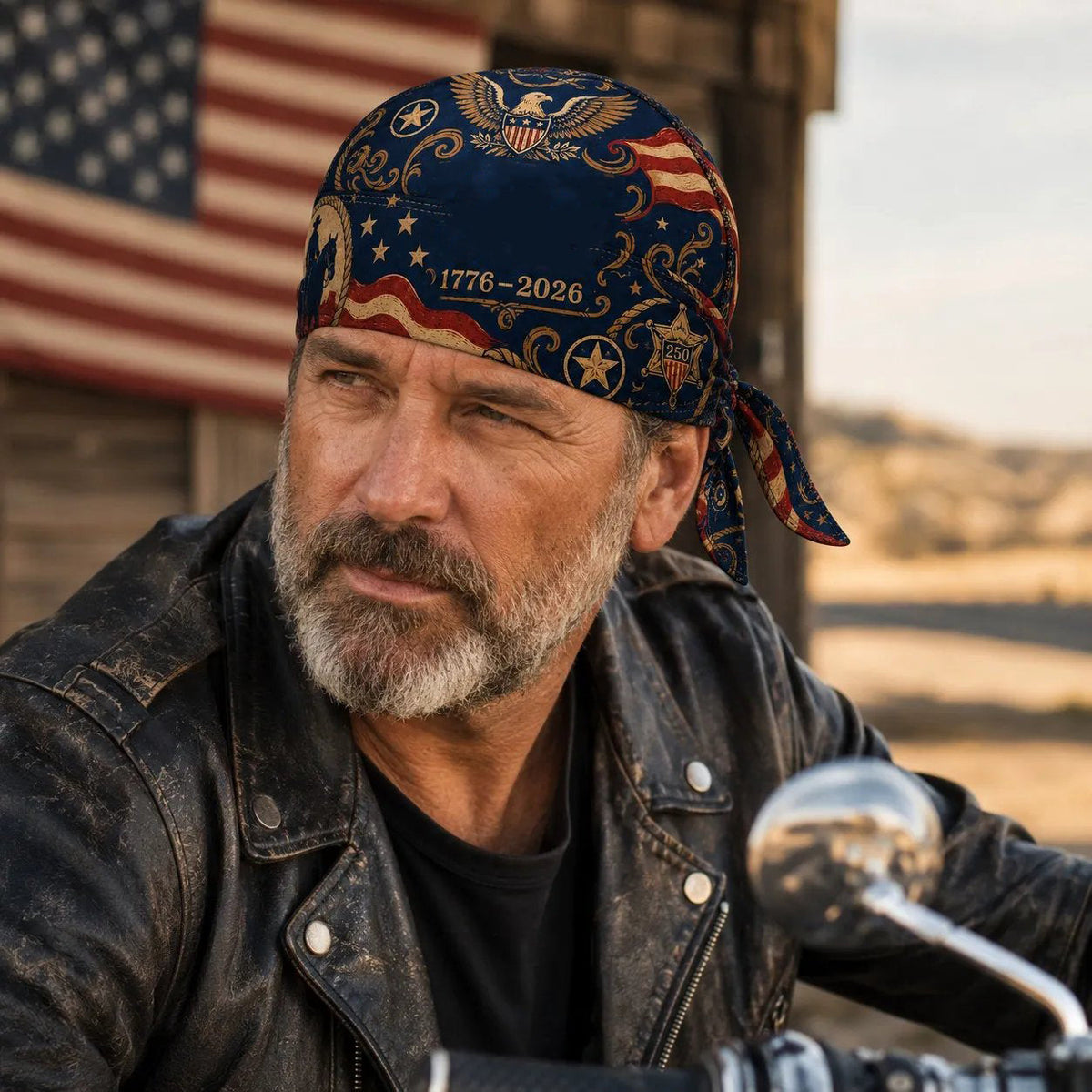 America 250 Cycling Pirate Hat / Biker Headwrap