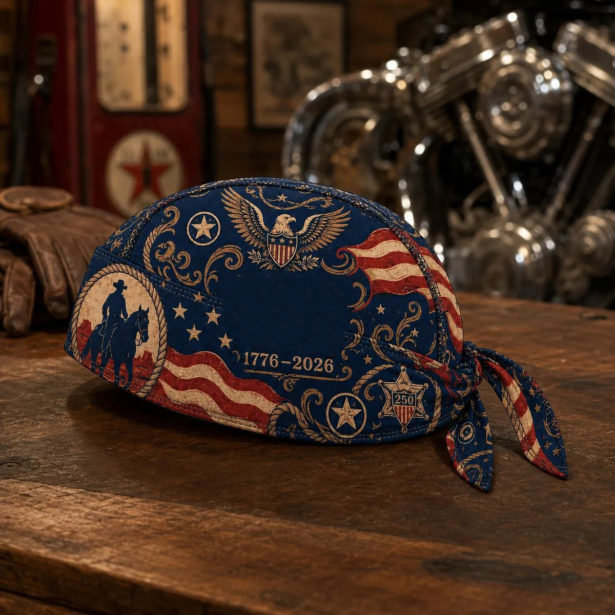 America 250 Cycling Pirate Hat / Biker Headwrap