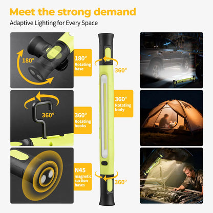 Under Hood Light Bar 3000LM Magnetic LED, 5200mAh Cordless