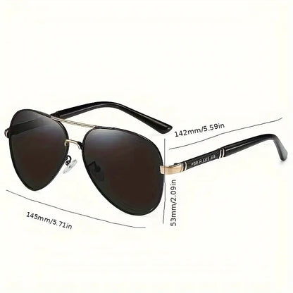 2-Pack Unisex Aviator Sunglasses | 100% Polarized Lenses
