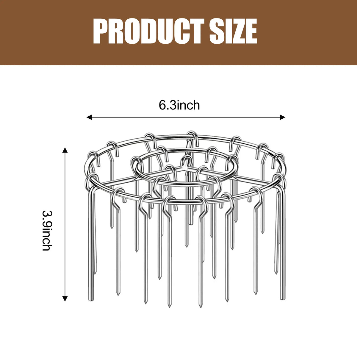 2 Pack Stainless Steel Air Fryer Skewer Rack, 360 No Flip Kabob Grill Stand