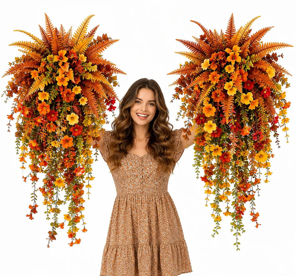 On Only Artificial Fern for Autumn Outdoor Decor Autumn Porch & Door Decoration