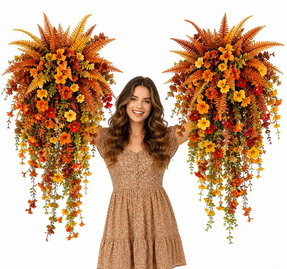 On Only Artificial Fern for Autumn Outdoor Decor Autumn Porch & Door Decoration