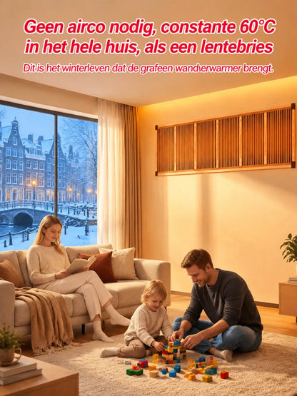 3-Second Rapid Heating Honeycomb Graphene Far-Infrared Ceramic Wall Heater | Low Noise