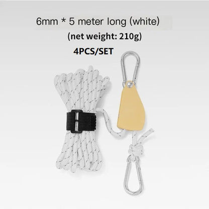 Portable Adjustable Fix Tent High Strength Fast Release Pulley Camping Rope