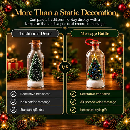 🎄Voice Recordable Ornament Glass Christmas Tree 🎁