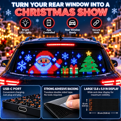 Smart LED Pixel Car Display App-Controlled Custom Text, Colors & Animations!