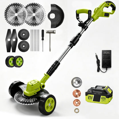 3-in-1 Cordless Lawn Mower | Lightweight Grass Trimmer & Edger | 2 21V Batteries Included