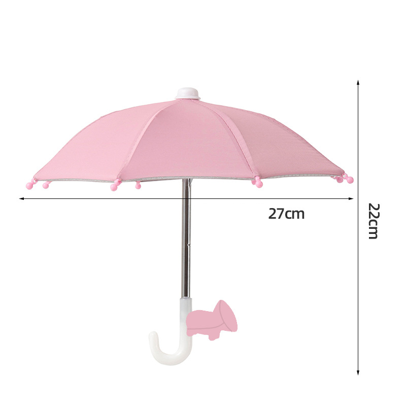 Protection Phone Umbrella for Sun Universal Adjustable Piggy Suction Cup Phone Stand with Sun Shade Cover